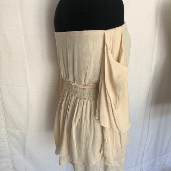 Solemio Los Angeles off the Shoulder Boho Cream Top 3/4 flare sleeve Size M - Picture 7 of 9